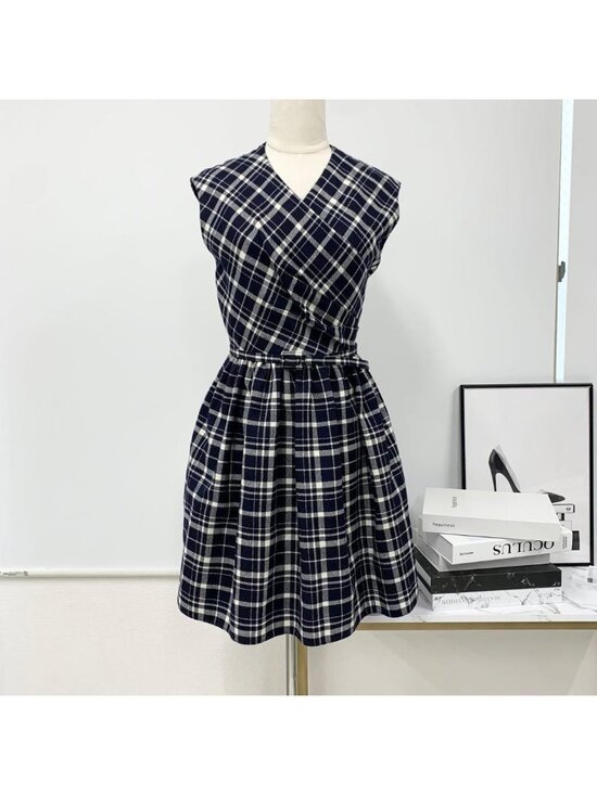 Christian Dior Dresses & Skirts - Dior Wool Dress Wrap Over Short